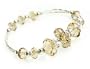 Light Smoked Topaz Single Strand Crown Crystal Bracelet