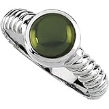 14K White Gold Jade Ring