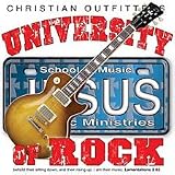 Jesus~univ Of Rock~guitar Adult Sweatshirt