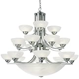 IMAGE OF Dolan Designs 202-09 Satin Nickel Fireside Transitional 25 Light Up / Down Lighting Chandelier from