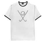 Golf Ball & Clubs - Ringer T-Shirt