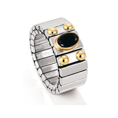 Nomination Damen-Ring Mittel Mit 1 in Achat Schwarz Ring gr&ouml;&szlig;e variabel 040120/002 Preisvergleich