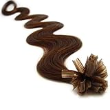 25 Strands Wavy Body Wave Pre Bonded U Nail Tipped Fusion Remy Human Hair Extensions 22