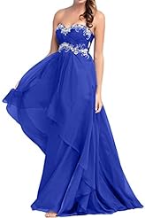 Sweetheart Applique Chiffon Evening Dress/Prom Dress  With a Sash 