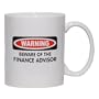 WARNING BEWARE OF THE FINANCIAL ADVISOR Mug for Coffee / Hot Beverage 11 oz. BLACK