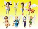 Disney Fairies Tinker Bell and Friends Charms Series 1: Cell Phone strap - Complete Figure Collection (set of 8)