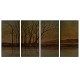 Modern Abstract Art Oil Painting on Canvas Still Landscape 30 X 60 FREE SHIPPING