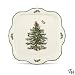 Spode Christmas Tree Sculpted Square Canape Plate Spode Christmas Tree Sculpted Square Canape Plate