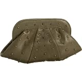Lauren Merkin Lucy Glossy Lambskin Studded Clu