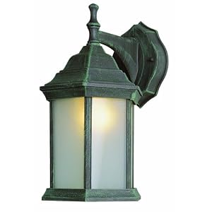 Trans Globe Lighting 4349 PL BK 12-1 2-Inch 1-Light Outdoor Wall Lantern, Black by Trans Globe Lighting
