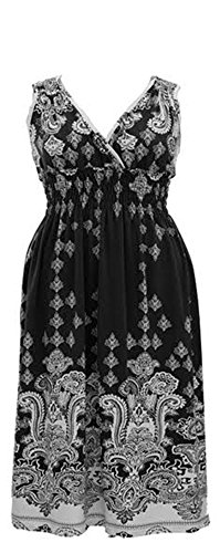 PLUS SIZE MAXI PAISLEY SURPLICE DRESS