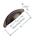 Southern Hills Oil Rubbed Bronze Cabinet Pulls, 2 1/2 Inch Screw Spacing - 4 Inch Total Length, Bin Pulls, Cup Pulls (Pack of 5), Oil Rubbed Bronze Cabinet Hardware, Bronze Drawer Pulls