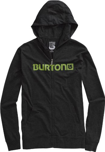 Burton Herren Kapuzenjacke Maxwell Fullzip, heather true black, L, 267413