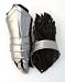 Leather and Metal Gauntlet Gloves: Medieval Costume