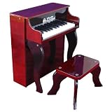 Elite Spinet - Mahogany/Black, by Schoenhut