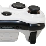 White with Black Out Kit - XBOX 360 Controller Shell Kit - Glossy