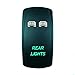 STVMotorsports Laser Green Rocker Switch Rear Lights 20A 12V On/Off LED Light