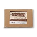 50 RECYCLED KRAFT GREETING CARDS 4x5" & 50 ENVELOPES-MAKE YOUR OWN CARD INVITES!