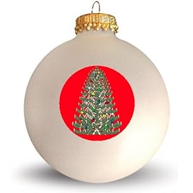 Glass Ornament - Hockey Christmas Tree