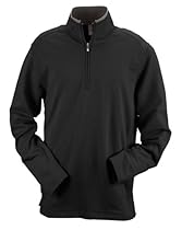Ashworth Men's French Terry Half-Zip Pullover - BLACK - L
