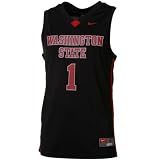 Nike Washington State Cougars #1 Replica Basketball Jersey-Black