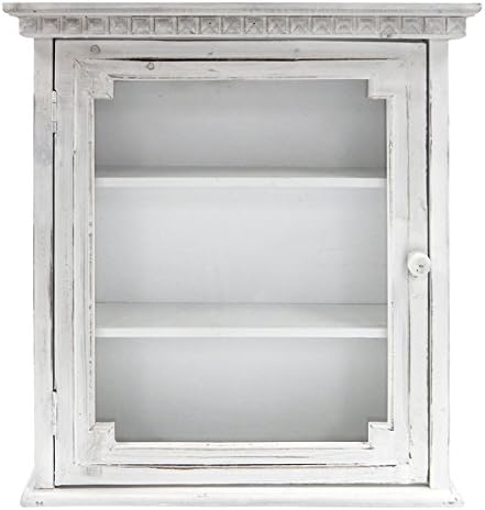 Architectural Wall Cabinet Whitewashed FInish