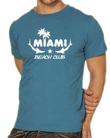 Touchlines Miami - Beach Club T-Shirt, Größe XL, steelblue
