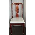 Set of 2 Cherry Finish Wood Dining Chairs