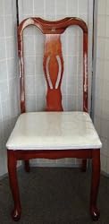 Set of 2 Cherry Finish Wood Dining Chairs