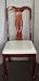 Set of 2 Cherry Finish Wood Dining Chairs