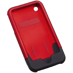 AmazonBasics Shell-Case for iPhone 3G, 3GS (Red/Black)