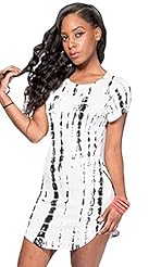 Sexy V-neck Cotton/Polyester General Print Elasticized   Waistline Slit Backless  Shirt Party Dress/Mini Dress 