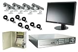 8 channel 120 FPS H.264 System and IR Cameras Complete DVR Package with 19 inch LCD Monitor