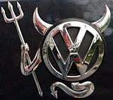 3D Chrom Auto Aufkleber Teufel Emblem VW Mercedes Opel BMW