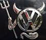 3D Chrom Auto Aufkleber Teufel Emblem VW Mercedes Opel BMW