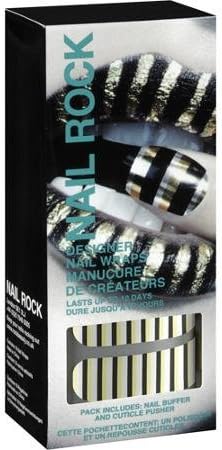 Nail Rock Designer Nail Wraps, Metallic Stripe NR045