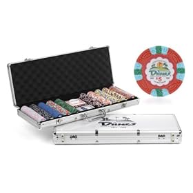 500 Dunes Officially Licensed Commemorative Poker Chips Set W/dunes Logo Case