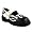 White Leather/Black Flame