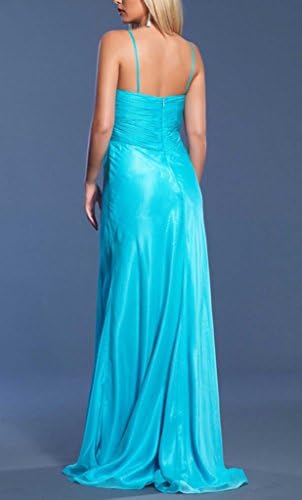 UniWedding Floor-length Chiffon Spaghetti Straps Sheath/Column Empire Dresses 14