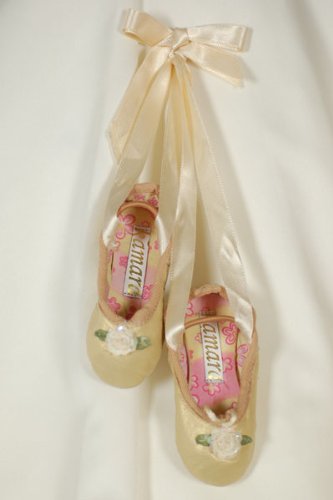 KAMARA Flower Girl Ballet Slippers GOLD BALLET Dance Girls Shoes 4-2