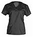 G Med Women's 3 Pockets V Neck Top and Pants Fashion Scrub Set