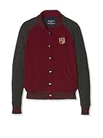 Hackett London Chaqueta Punto Lana Ragl Bomb B (Granate)
