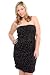 Torrid Plus Size Black and White Polka Dot Ruched Tube Dress