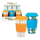 Eco Cup Graphic Edition Blue Argyle