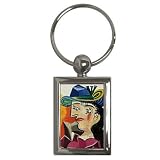 Woman with Blue Hat Picasso Key Chain