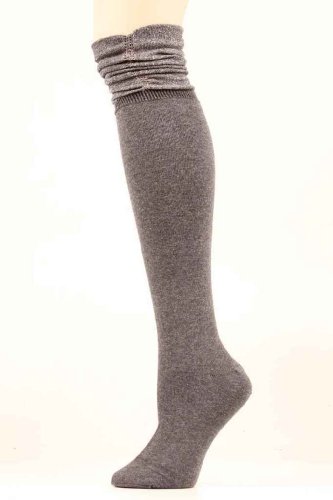 Blazin Roxx Women's Grey Sparkle Knee-High Socks