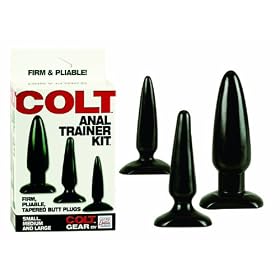 Colt Anal Trainer Kit - Set de 3 plugs de dimensions diff�rentes pour progresser en douceur - Small / Medium / Large
