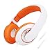 ECOOPRO Lightweight Portable Stereo Earphone Over Ear Headphones Headset for MP3,MP4,PC,Most Smartphone Orange