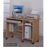 Casual Style Standard Rolling Wood Computer Desk by visiondecor Furniture