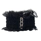 eVogues Plus Size Lace Wide Elastic Belt Black